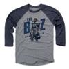 500 LEVEL Brian Bosworth Slant B 3/4 Sleeve T-Shirt (Navy/Heather Gray, XXX-Large) view 1