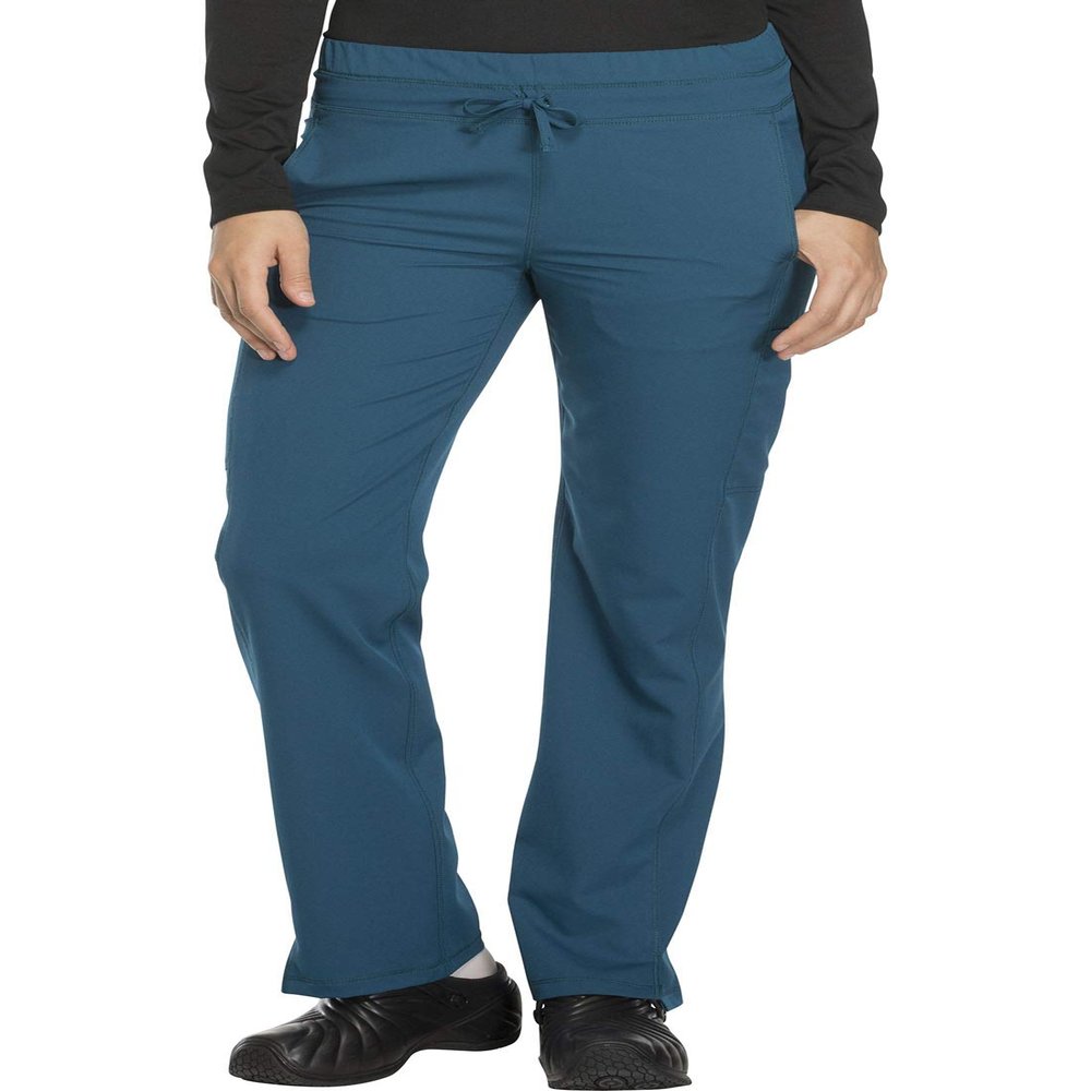 Dynamix Scrubs for Women, Drawstring Cargo Pants for Women Plus Size DK130, 2XL, Caribbean Blue