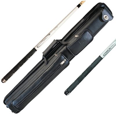 Cue and Case Bundle with 19 oz Pure X HXT P2 Jump Break Cue and 2 Butt 4 Shaft PRO Series 96A Cue Case
