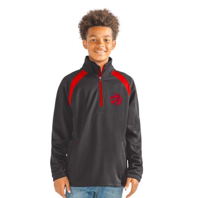 NBA Toronto Raptors Youth Boys High Impact Half Zip Pullover, Medium, Black