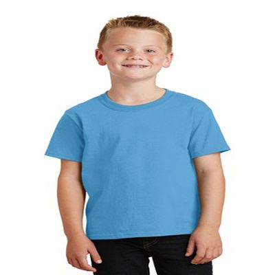 Port & Company Youth Core Solid Short Sleeve Cotton Tee, XL, Aquatic Blue