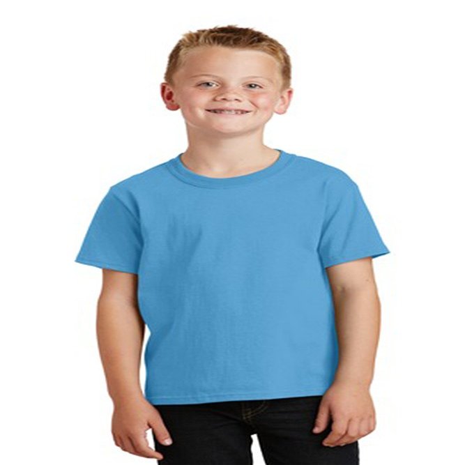 Port & Company Youth Core Solid Short Sleeve Cotton Tee, XL, Aquatic Blue
