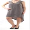 Bar III Womens Satin Asymmetric Cocktail Dress Taupe M view 1