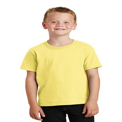 Port & Company Youth Core Solid Short Sleeve Cotton Tee, M, Yellow