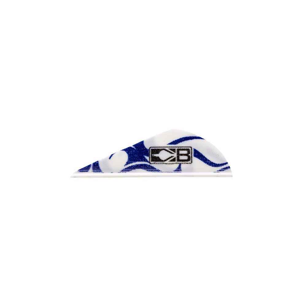 Bohning True Color Blazer Vane, 2 Hunting, 3D, Vane, Blue & White Flame, 100pk