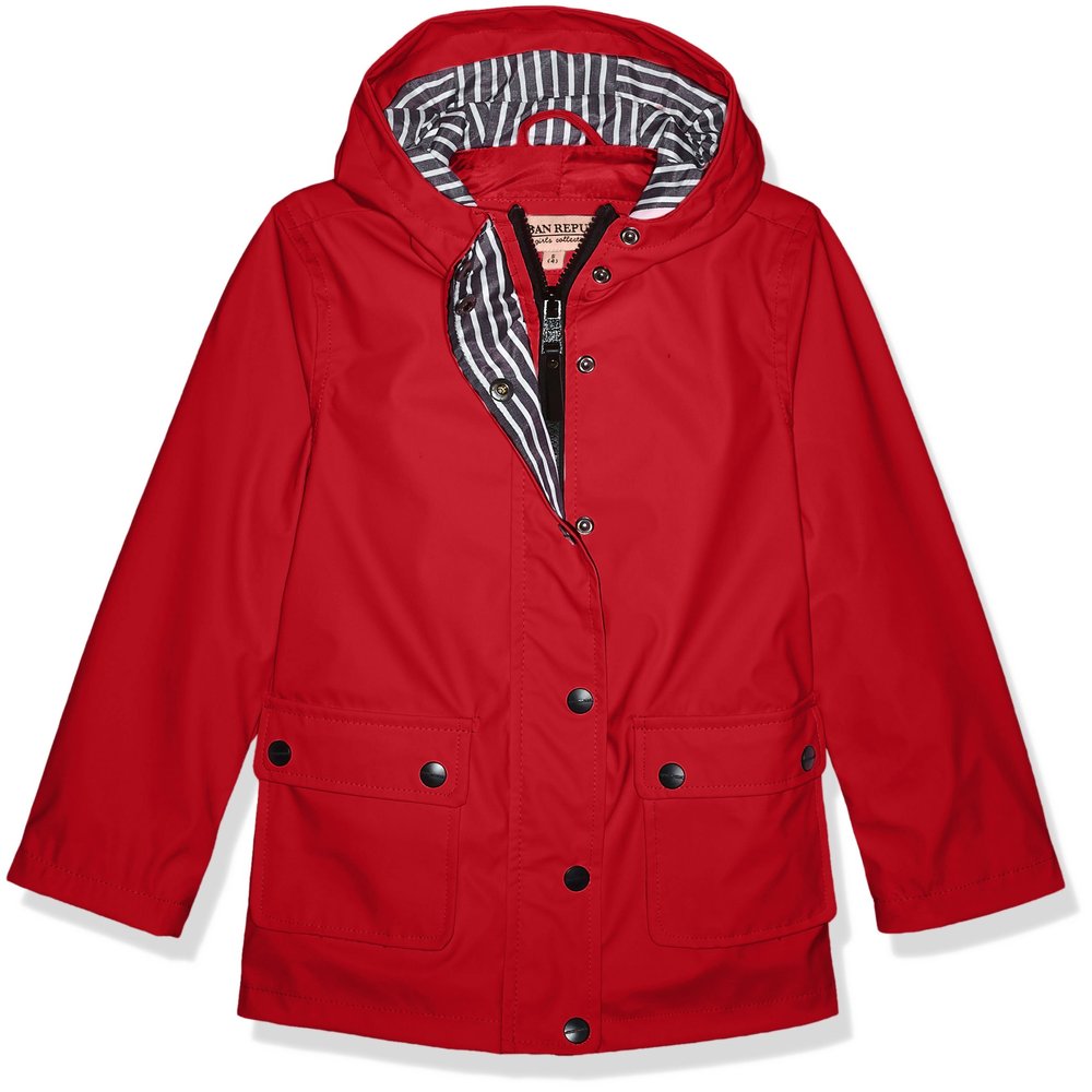 Urban Republic Baby Girls Pu-Vinyl Jacke, red, 18M