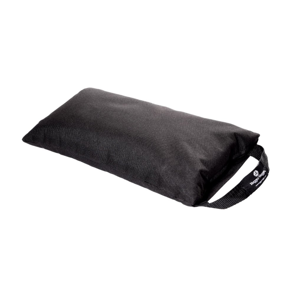 Hugger Mugger 10lb Yoga Sandbag - Black - Adds Weight to Your Poses, Zipper Cover, Sturdy Handle, Silica Sand Filling, Durable Material