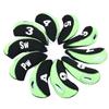 10pcs/Set Golf Iron Club Head Covers with Numbers Neoprene Top Window Iron Covers(Green&Black) view 1