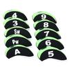 10pcs/Set Golf Iron Club Head Covers with Numbers Neoprene Top Window Iron Covers(Green&Black) view 2