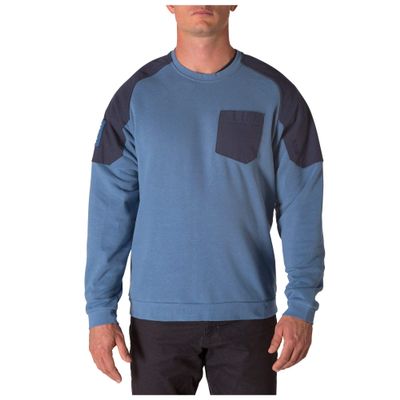 5.11 Tactical Men's Radar Fleece Crew Sweater, Poly-Cotton Fabric, Rib Cuff and Hem, Diplomat, XS, Style 72103
