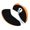10pcs/Set Golf Iron Club Head Covers with Numbers Neoprene Top Window Iron Covers(Orange&Black) view 3