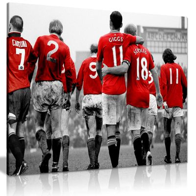 Panther Print, Canvas Wall Art, Manchester United Pictures for Walls, Beautiful Bedroom Framed Artwork, Legends Football Canvas Picture Print for Special Occasions (24x16 Inch)