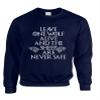 ALLNTRENDS Adult Sweatshirt Leave One Wolf Alive Sheep are Never Safe (L, Navy Blue) view 1