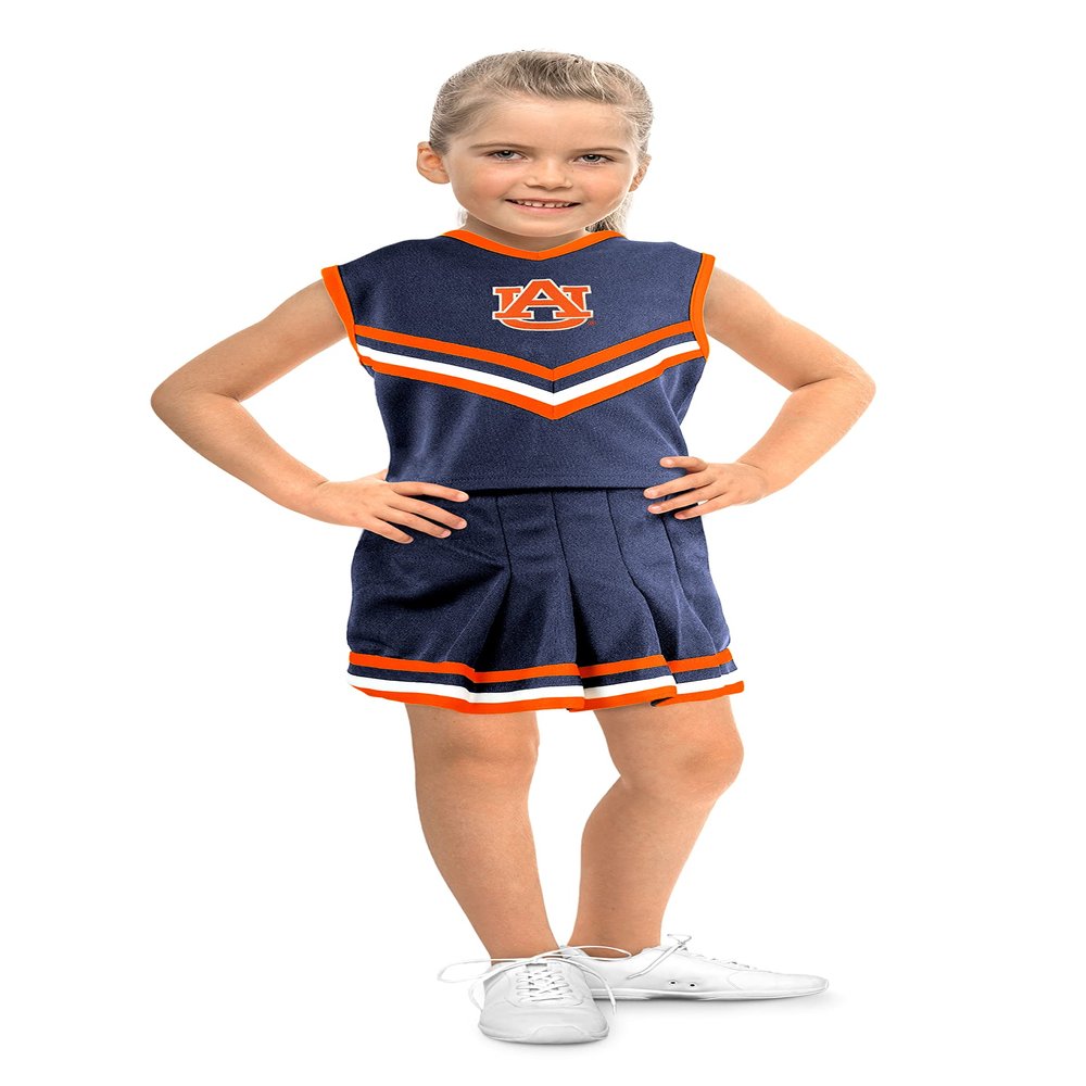 Little King NCAA Toddler/Youth Girls Team 2 Piece Cheer Dress-Auburn-4T