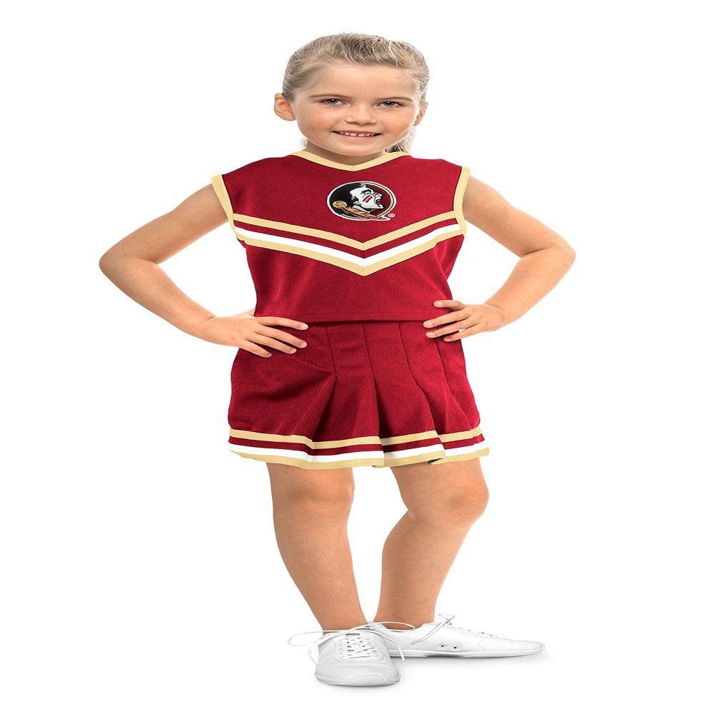 Little King NCAA Toddler/Youth Girls Team 2 Piece Cheer Dress-Florida State 4T