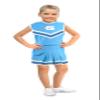 Little King NCAA Toddler/Youth Girls Team 2 Piece Cheer Dress-North Carolina Tar Heels-4T view 1