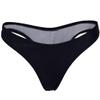 FOCUSSEXY Women's Hot Summer Brazilian Beachwear Bikini Bottom Thong Swimwear Black XS view 4