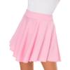 Afibi Casual Mini Stretch Waist Flared Plain Pleated Skater Skirt (Large, Pink) view 4