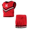 Little King NCAA Toddler/Youth Girls Team 2 Piece Cheer Dress-Nebraska Cornhuskers-2T view 3