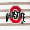 Little King NCAA Toddler Girls Short Sleeve Striped Dress-French Terry with Embroidered Team Logo-Ohio State-Red Trim-3T view 4
