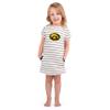 Little King NCAA Toddler Girls Short Sleeve Striped Dress-French Terry with Embroidered Team Logo-Iowa-Black Trim-4T view 1