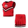 Little King NCAA Toddler/Youth Girls Team 2 Piece Cheer Dress-Ohio State Buckeyes-3T view 3