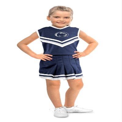 Little King NCAA Toddler/Youth Girls Team 2 Piece Cheer Dress-Penn State Nittany Lions-Y6