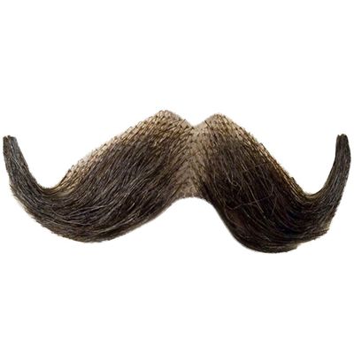 M10 Small English Mustache Color Black - Lacey Wigs Human Hair Gentleman Victorian Downton Abbey Lace Backed Hand Made Facial Bundle w/Spirit Gum and Remover, MaxWigs Costume Wig Care Guide