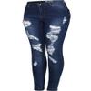 2LUV Women's Stretchy 5 Pocket Distressed Denim Skinny Jeans f4c0 Denim Medium 13 view 3