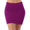 Fashionazzle Women's Casual Rayon Stretchy Bodycon Pencil Mini Skirt (X-Large, KS01-Magenta) view 1