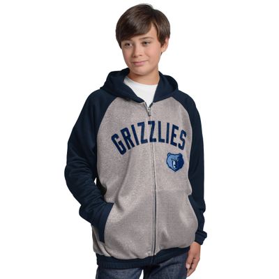 G-III NBA Memphis Grizzlies Legend Hooded Track Jacket, Large, Gray