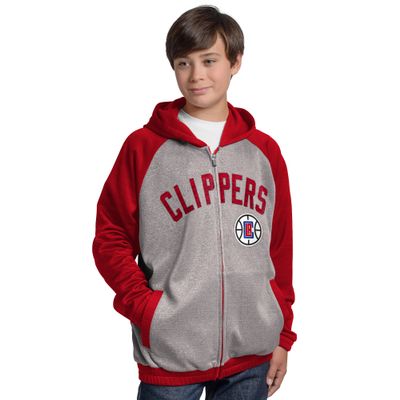 G-III Boys' Legend Hooded Track Jacket, Gray, Large