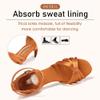 SWDZM Women's Latin Dance Shoes Satin Ballroom Salsa Performence Practice Dance Shoes,Heel-5CM,EM213 Brown 7 US view 3