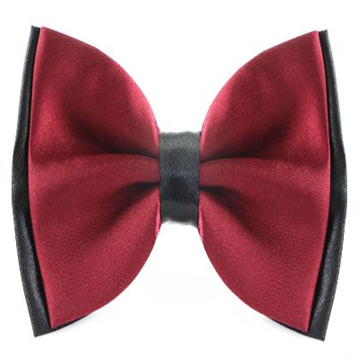 Flairs New York Little Gentleman's Kids Bow Tie (Crimson Red/Black [2 Tones])