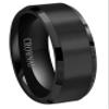 6mm 8mm 10mm Black Tungsten Wedding Band Ring Men Women Matte Finish Beveled Edges Comfort Fit Size 5 To 17 (8mm,14.5) view 1