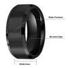 6mm 8mm 10mm Black Tungsten Wedding Band Ring Men Women Matte Finish Beveled Edges Comfort Fit Size 5 To 17 (8mm,14) view 3