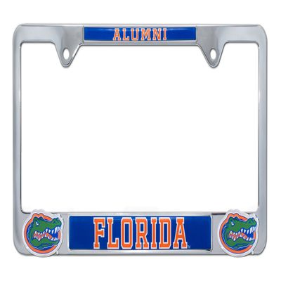 Elektroplate Officially Licensed University of Florida Alumni Chrome Metal License Plate Frame with 3D Logos affixed | Premium Metal Car Tag Holder | Weather-Proof Automotive Accessory