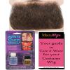 3 Point Goatee Color LT Brown - Lacey Wigs Beard Human Hair Lace Backed Hand Made Fake Facial Bundle w/Spirit Gum and Remover, MaxWigs Costume Wig Care Guide view 3
