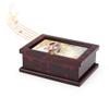 Modern 4 x 6 Photo Frame Musical Jewelry Box with Floral Motifs-Many Songs to Choose-Have Yourself a Merry Little Christmas view 2