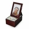 Ultra-Modern Music Box with Fold-Up Photo Frame - Solid Wood Jewelry Box with Compartment with Picture Frame (6 X 4) - Many Songs to Choose - Diamond's are A Girls Best Friend view 1