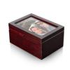 Ultra-Modern Music Box with Fold-Up Photo Frame - Solid Wood Jewelry Box with Compartment with Picture Frame (6 X 4) - Many Songs to Choose - Diamond's are A Girls Best Friend view 2