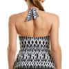 Profile by Gottex Women's Standard Halter V-Neck Tankini Top Swimsuit, Shibori Black/White, 6 view 2