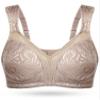 Wingslove Women's Full Coverage Non Padded Comfort Minimizer Wire-Free Bra Plus Size(Toffee,38DD) view 1