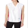Intensity Womens Dazzle V-Neck Side Panel Basketball Jersey, White/Scarlet, X-Large view 1
