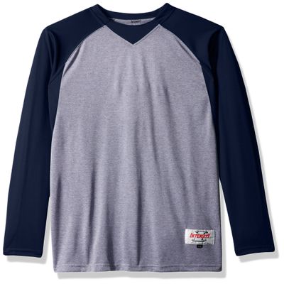 Intensity Boy'S Raglan Baseball Tee, Oxford/Navy, X-Large