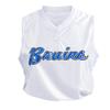 Intensity Womens Dazzle Two Button Softball Top, White/White, X-Large view 1
