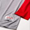 Intensity Mens Raglan Baseball Tee, Oxford/Scarlet, X-Large view 3