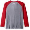 Intensity Boy's Boys Raglan Baseball Tee, Oxford/Scarlet, X-Large view 2