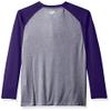 Boy's Intensity Boys Raglan Baseball Tee, Oxford/Purple, Medium view 2