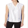 Intensity Womens Dazzle V-Neck Side Panel Basketball Jersey, White/Royal, Large